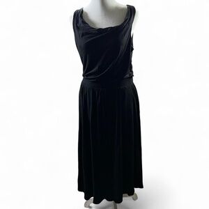 Maeve Anthropologie Black Sleeveless Cowl Neck Midi Dress Women’s Medium